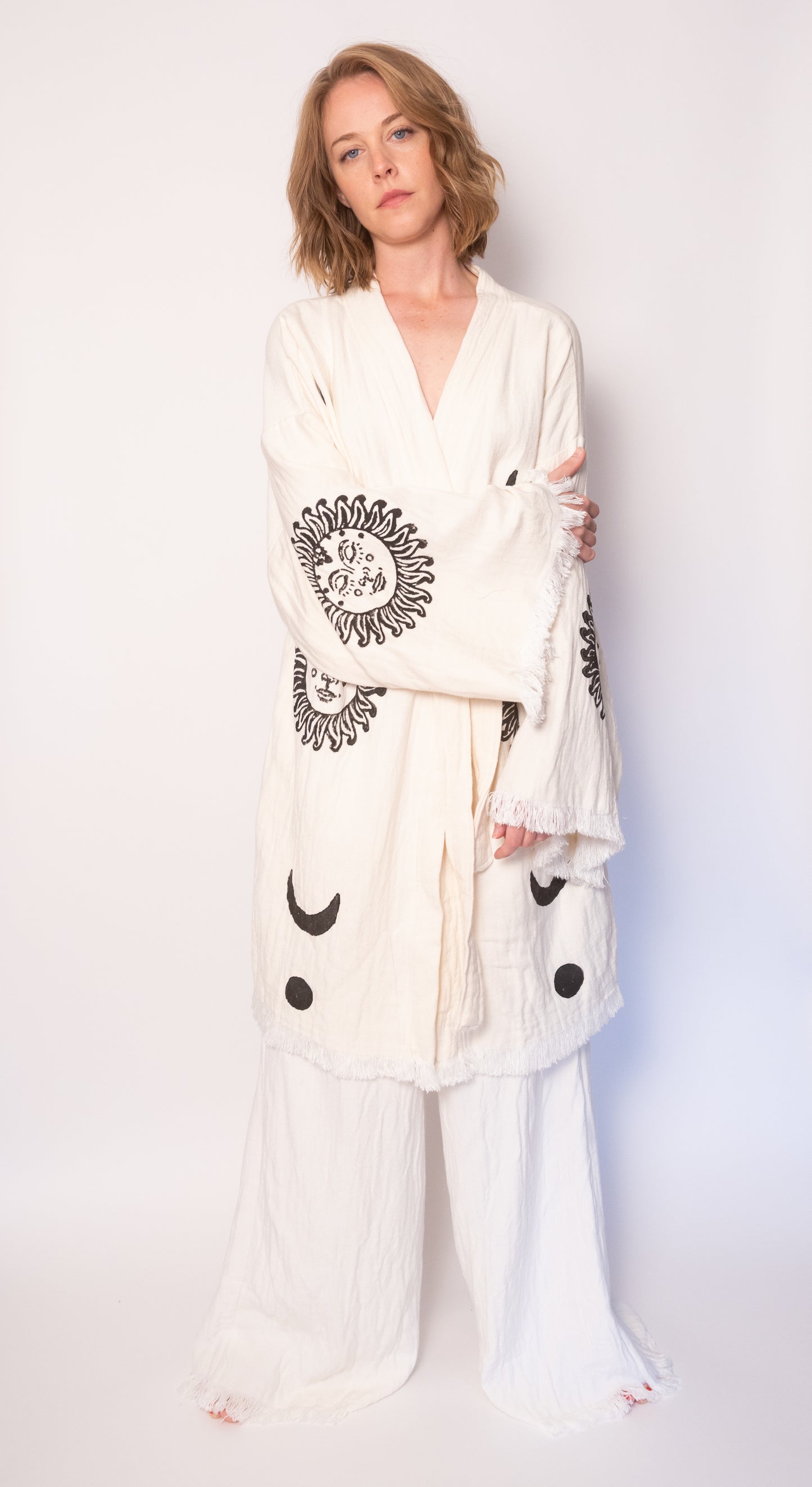Sun Print Cotton Robe