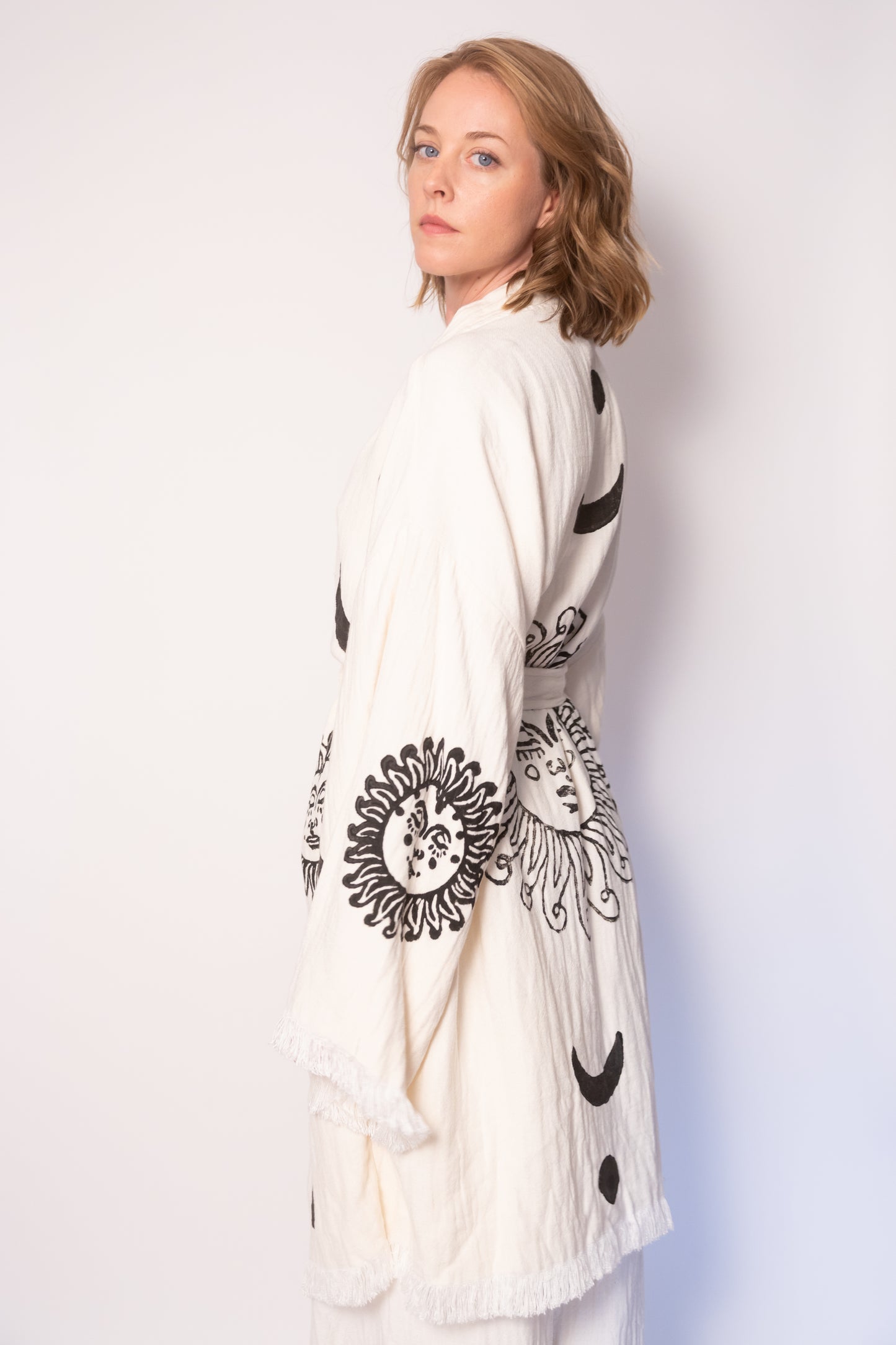 Sun Print Cotton Robe