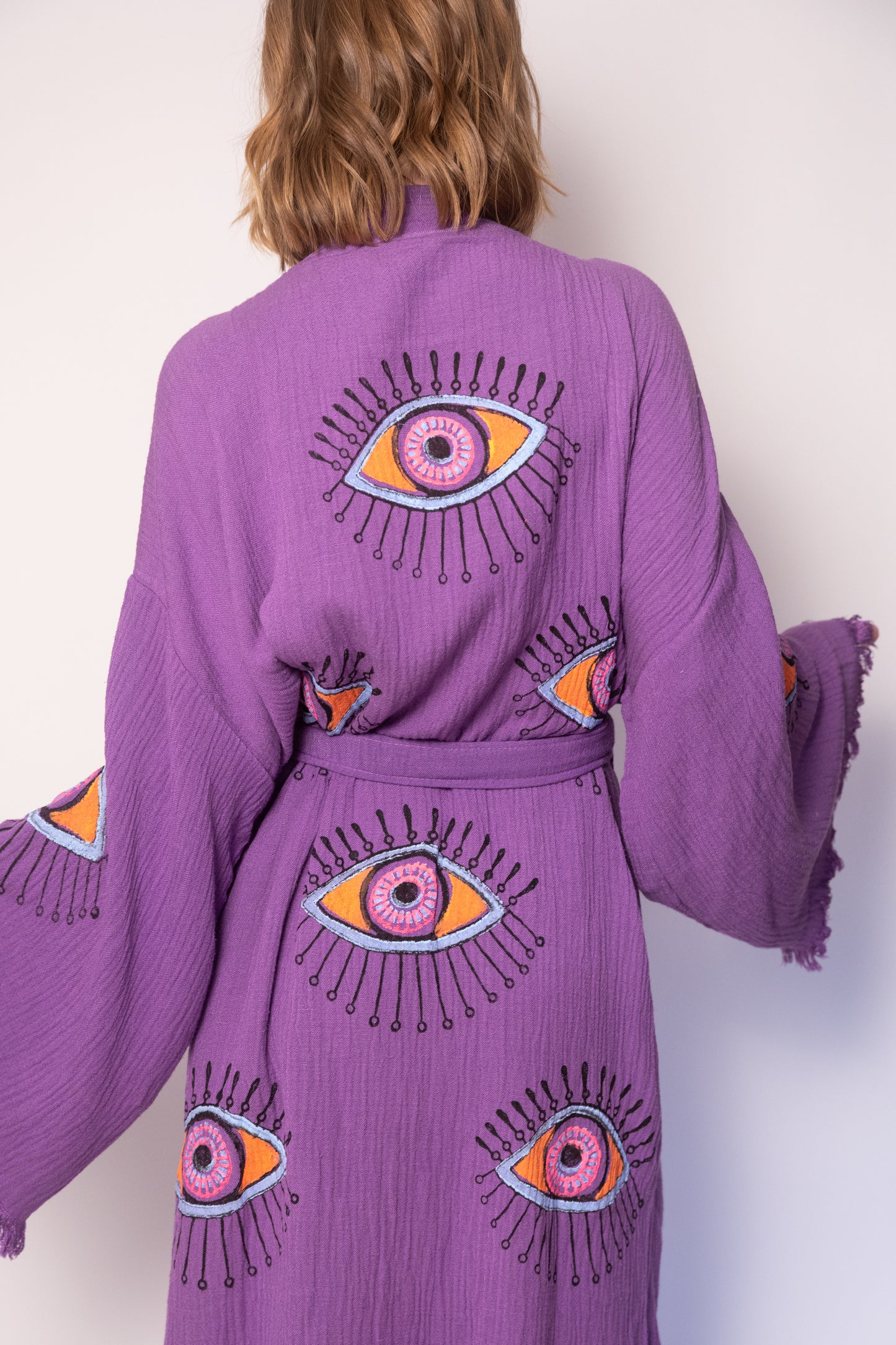 Multi Colors Evil Eye Cotton Robe