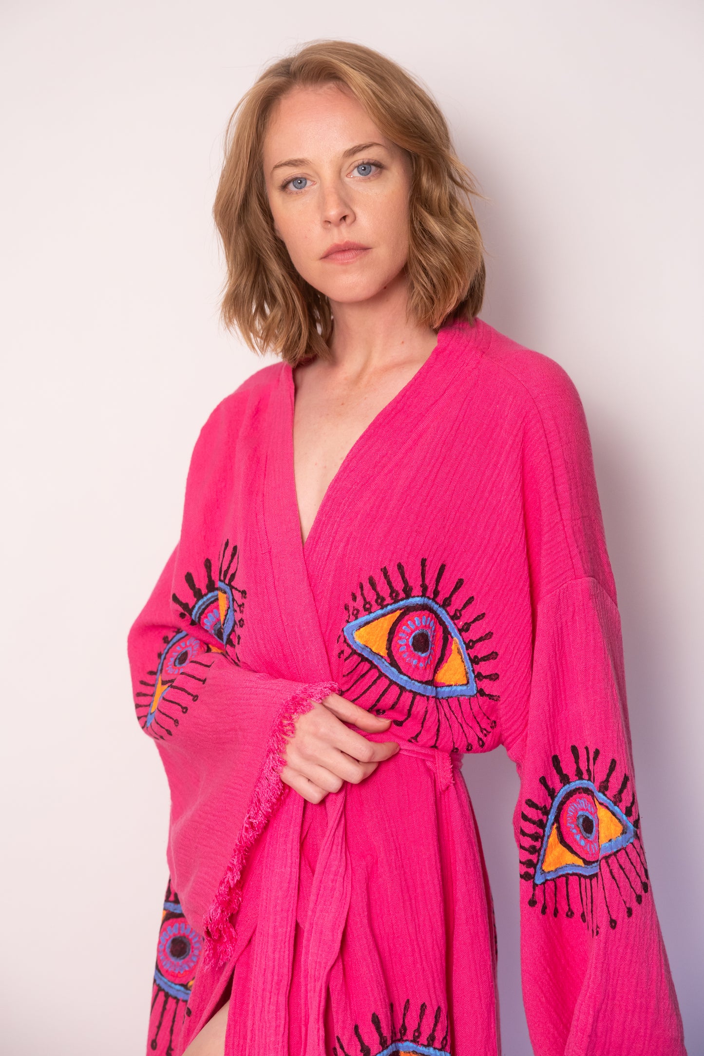 Multi Colors Evil Eye Cotton Robe