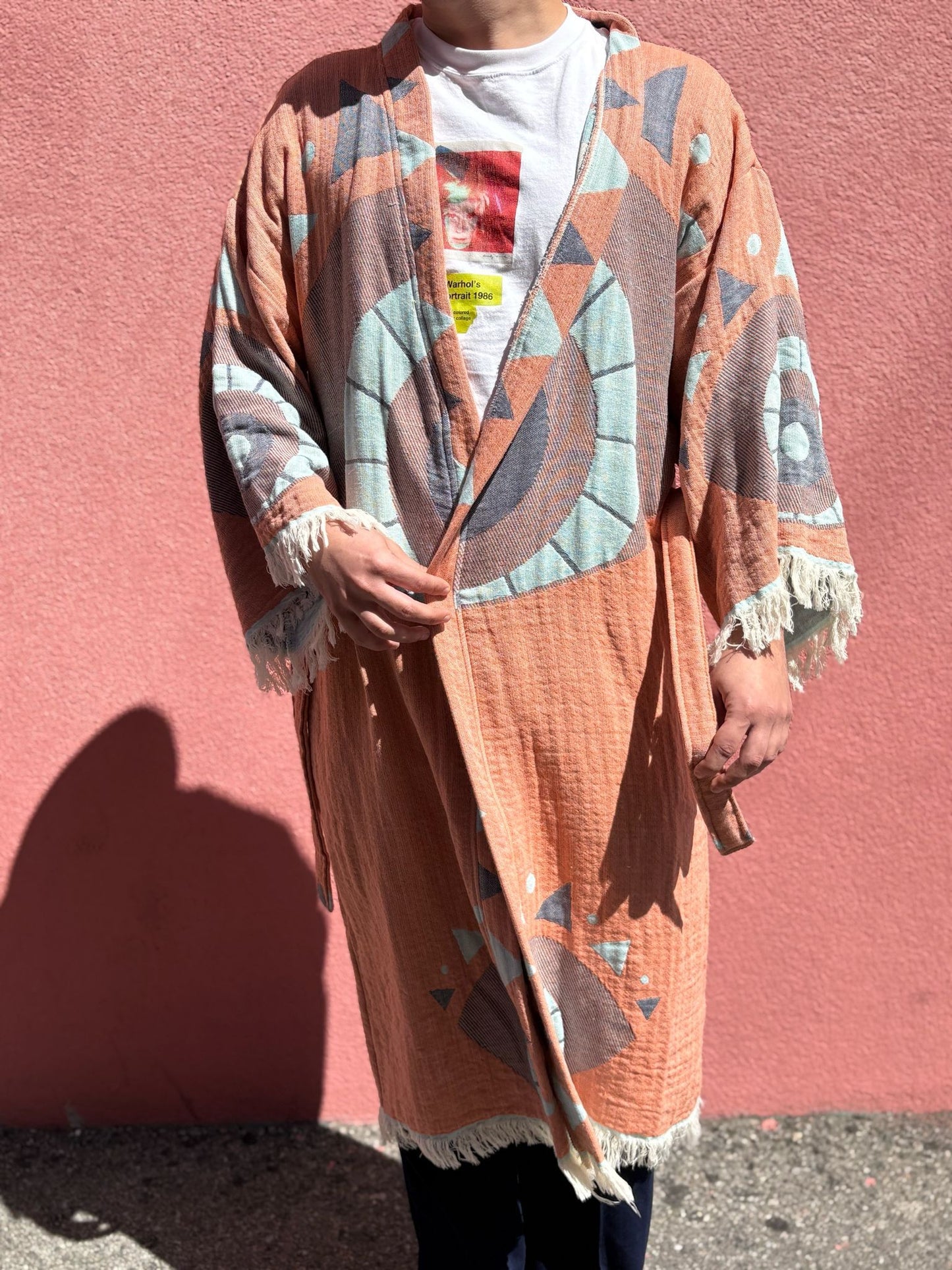 Unisex Eye Print Cotton Robe