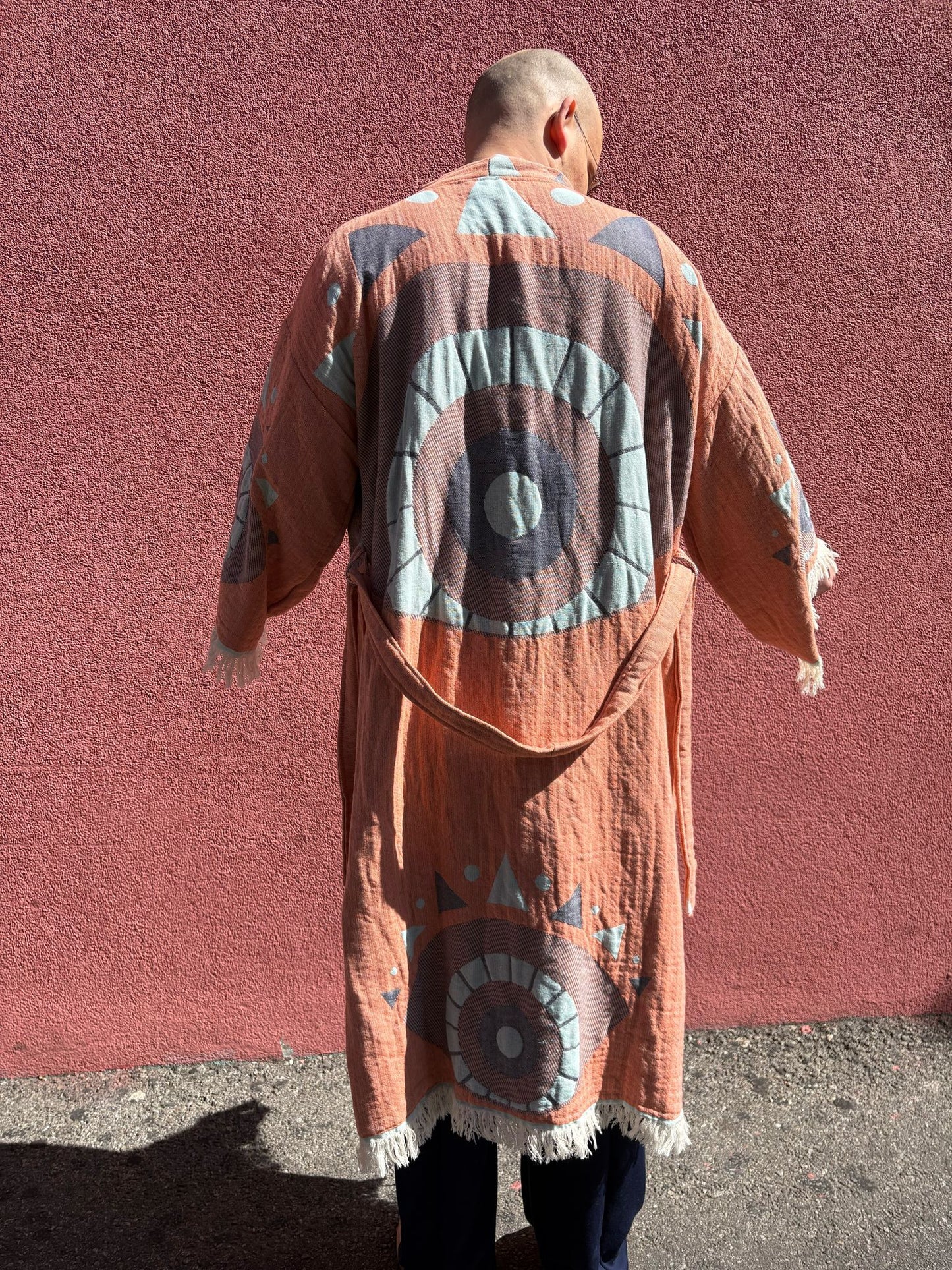 Unisex Eye Print Cotton Robe