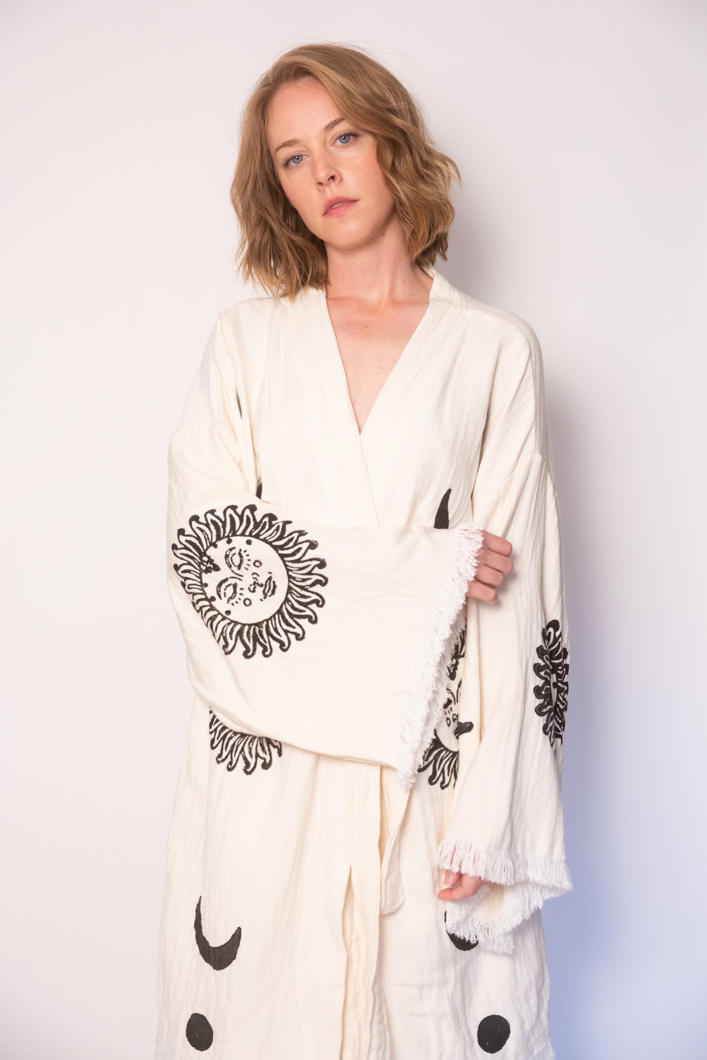 Sun Print Cotton Robe