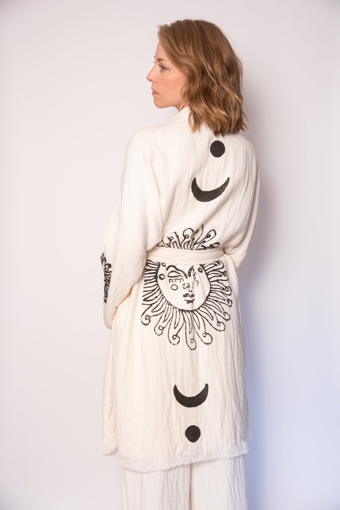 Sun Print Cotton Robe