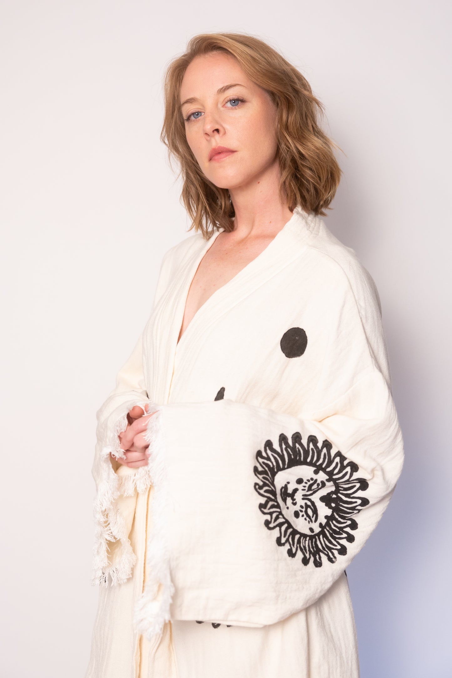 Sun Print Cotton Robe