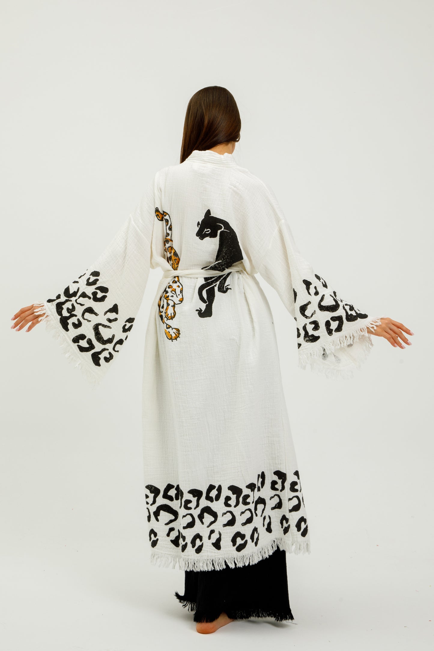 Animal Print Cotton Robe